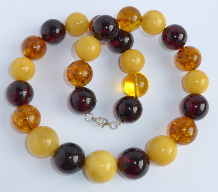 ausgefallen echte Bernsteinkette Perlen