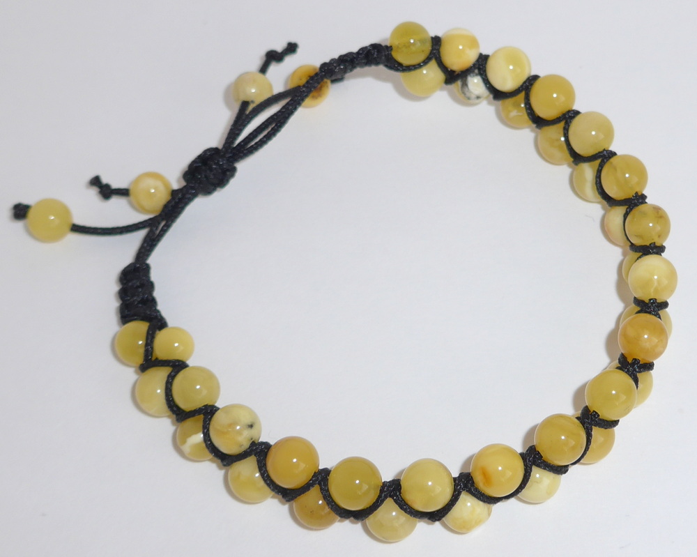 Bernstein Armband Honig Perle handgeknüpft