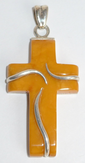 Bernstein Kreuz Anhnger