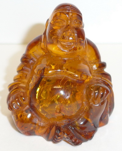 Bernstein Buddha Figur