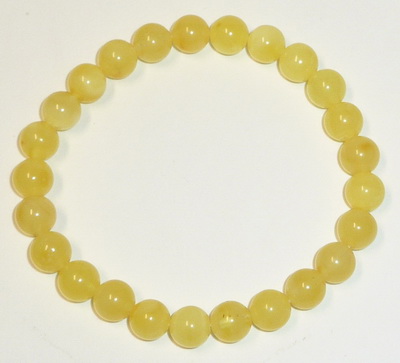 Bernstein Armband kleine Perlen gelb