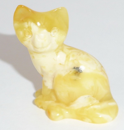 Bernstein Katze Figur