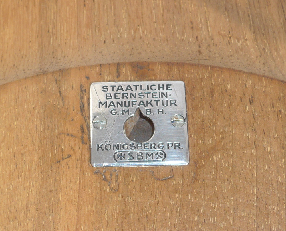 Emblem Staatliche Bernstein Manufaktur Königsberg