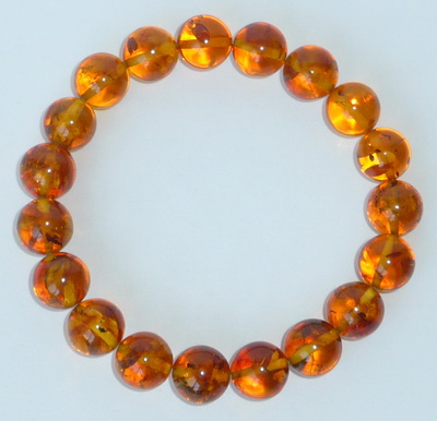 Bernstein Armband kleine Perlen cognac