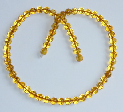 Kleine honig farbene Perlen Bernstein Halskette