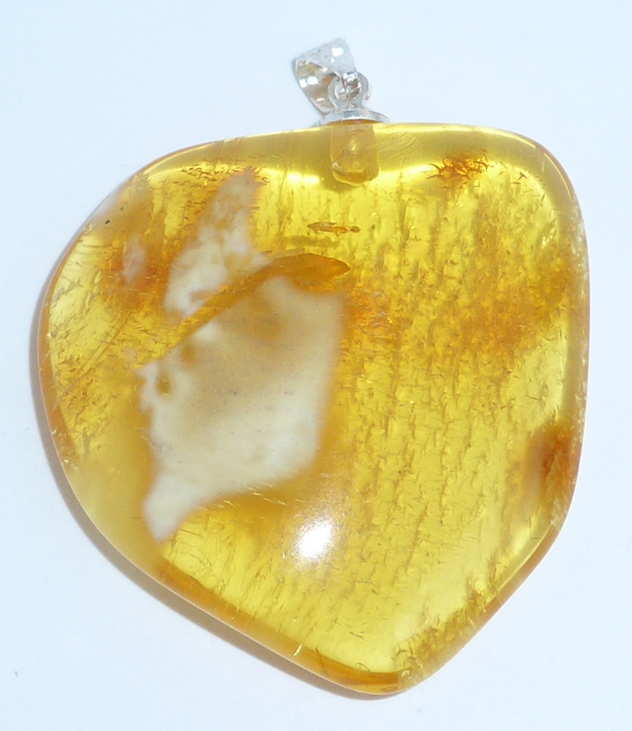 Naturbernstein Anhänger gelb