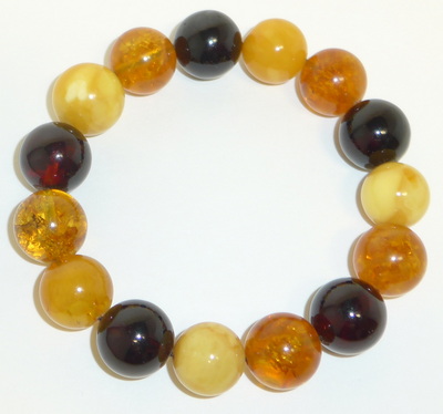 Bernstein Perlenarmband multicolor