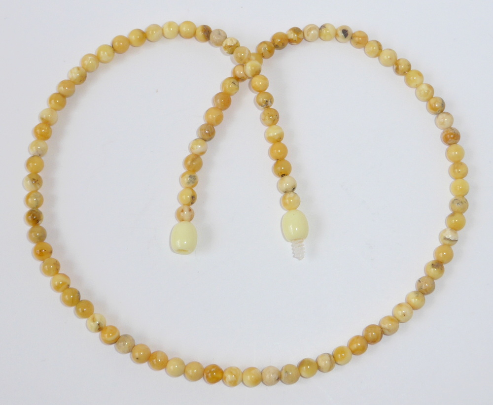 kleine gelbe Bernsteinkette Perlenkette