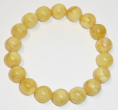 Bernstein Perlenarmband creme farben